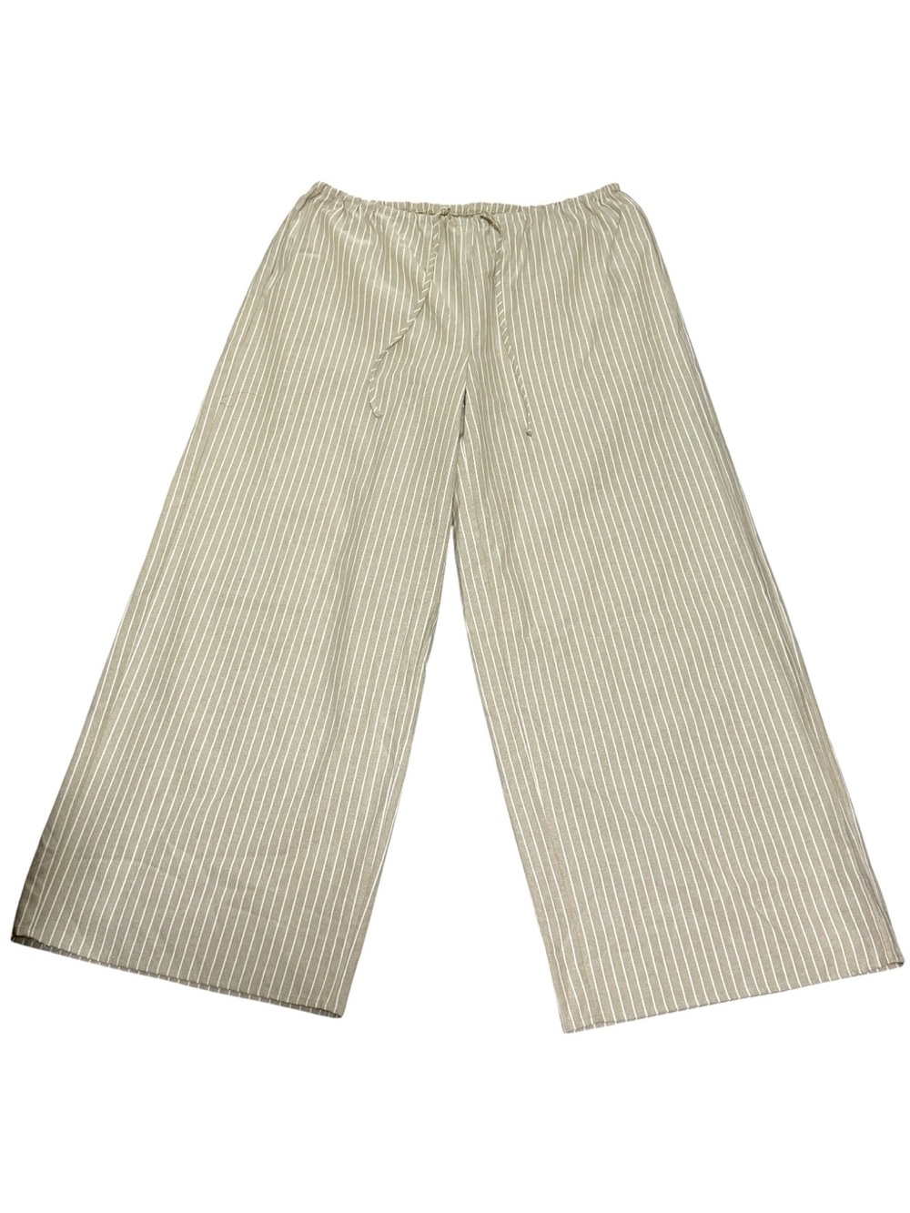Böhme Beige Striped Wide Leg Pants XL NWT